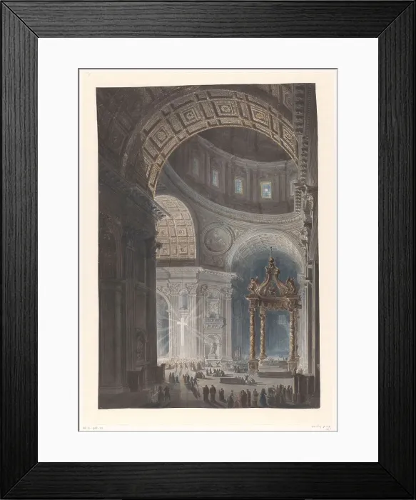 Framed Print : Illumination of the Holy Cross in St. Peter's, 1768-1804. Creator: Francesco Piranesi Framed Print : Illumination of the Holy Cross in St. Peter's, 1768-1804. Creator: Francesco Piranesi