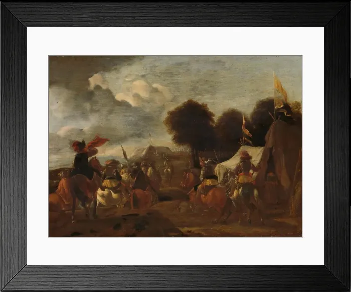 Framed Print : Army Camp, 1625-1674. Creator: Anon Framed Print : Army Camp, 1625-1674. Creator: Anon