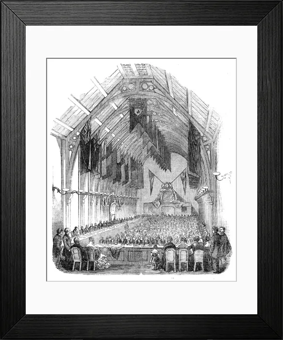 Framed Print : Opening of the New Corn Exchange, at Hull, 1856. Creator: Unknown Framed Print : Opening of the New Corn Exchange, at Hull, 1856. Creator: Unknown