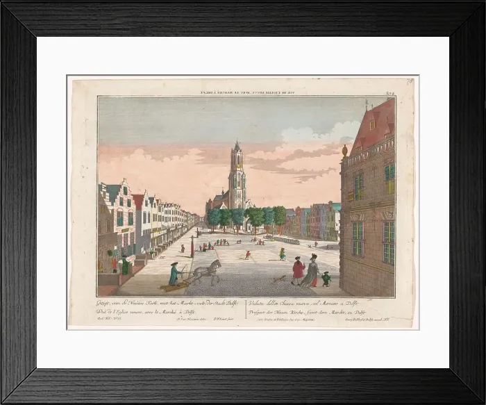 Framed Print : View of the New Church in Delft, 1742-1801. Creators: Georg Balthasar Probst, Balthasar Friedrich Leizelt Framed Print : View of the New Church in Delft, 1742-1801. Creators: Georg Balthasar Probst, Balthasar Friedrich Leizelt