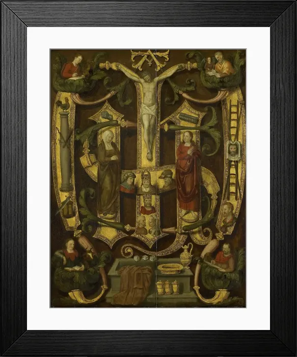 Framed Print : Monogram of Christ combined with Instruments of the Passion, c.1560. Creator: Anon Framed Print : Monogram of Christ combined with Instruments of the Passion, c.1560. Creator: Anon