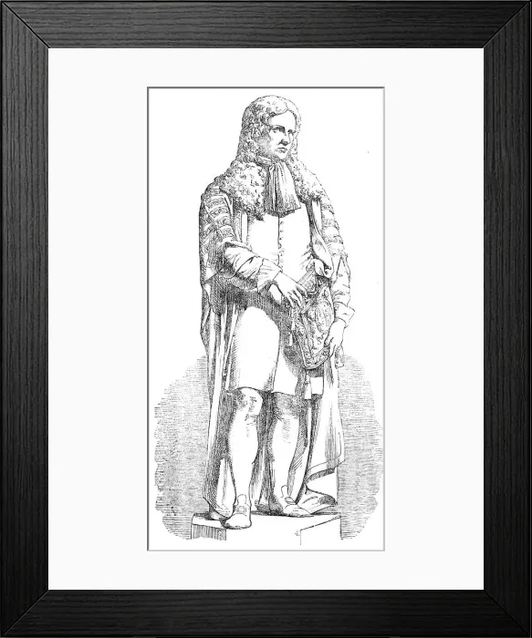Framed Print : Statue of Lord Somers, by W. C. Marshall, R.A. 1856. Creator: Unknown Framed Print : Statue of Lord Somers, by W. C. Marshall, R.A. 1856. Creator: Unknown