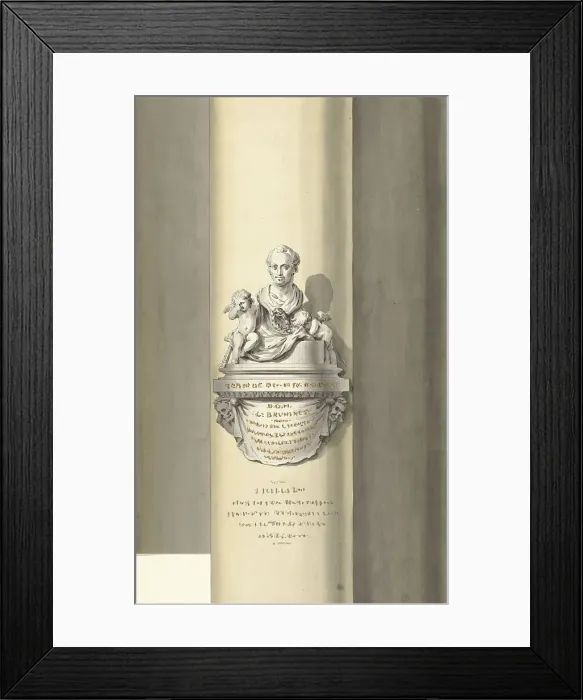 Framed Print : Design for a monument for C. Brunings: a bust, 1806. Creator: Bartholomeus Ziesenis Framed Print : Design for a monument for C. Brunings: a bust, 1806. Creator: Bartholomeus Ziesenis