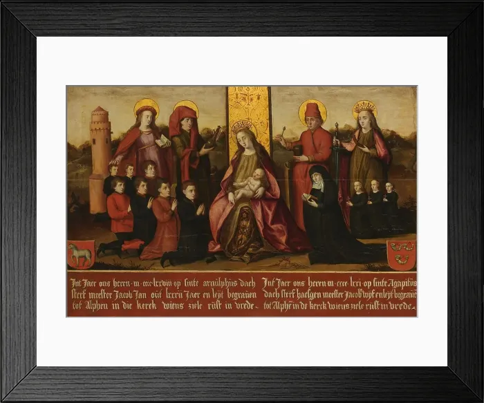Framed Print : Memorial Panel for Jacob Jan van Assendelft and his Wife Haesgen van Outshoorn, after c.1500. Creator: Anon Framed Print : Memorial Panel for Jacob Jan van Assendelft and his Wife Haesgen van Outshoorn, after c.1500. Creator: Anon