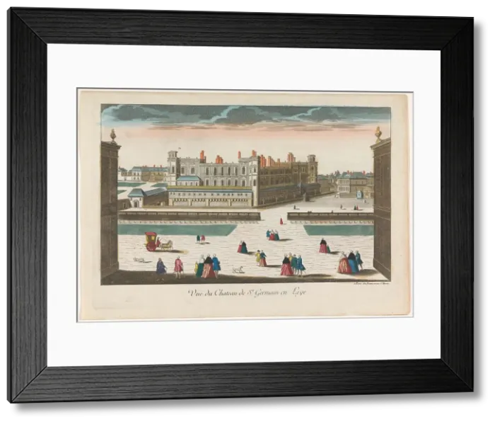 Framed Print : View of Château de Saint-Germain-en-Laye, 1745-1775. Creator: Anon Framed Print : View of Château de Saint-Germain-en-Laye, 1745-1775. Creator: Anon