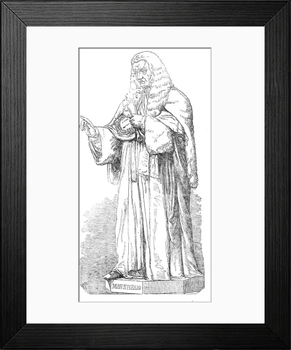 Framed Print : Statue of Lord Mansfield, by E. H. Bailery, R.A. 1856. Creator: Unknown Framed Print : Statue of Lord Mansfield, by E. H. Bailery, R.A. 1856. Creator: Unknown