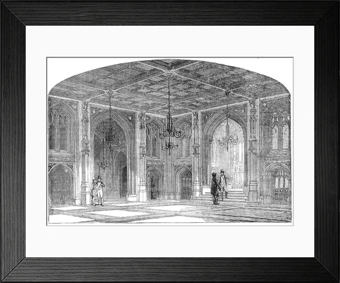 Framed Print : Lower Waiting-Hall, House of Commons, 1856. Creator: Unknown Framed Print : Lower Waiting-Hall, House of Commons, 1856. Creator: Unknown