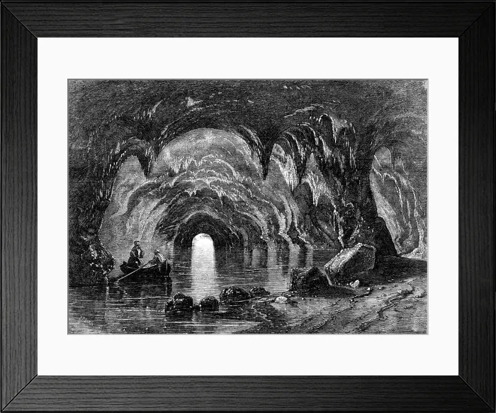 Framed Print : The Blue Grotto at Capri - from Mr. Albert Smith's New Entertainment, 1857. Creator: Richard Principal Leitch Framed Print : The Blue Grotto at Capri - from Mr. Albert Smith's New Entertainment, 1857. Creator: Richard Principal Leitch
