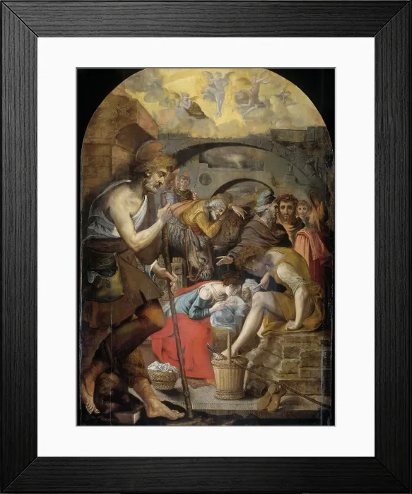 Framed Print : The Adoration of the Shepherds, 1560-1572. Creator: Anthonie Blocklandt Framed Print : The Adoration of the Shepherds, 1560-1572. Creator: Anthonie Blocklandt