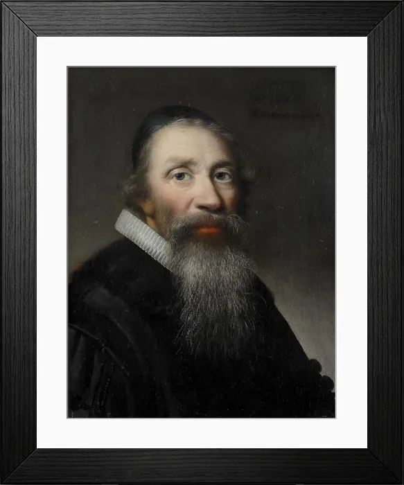 Framed Print : Portrait of a Man, probably a Clergyman, 1650. Creator: Unknown Framed Print : Portrait of a Man, probably a Clergyman, 1650. Creator: Unknown