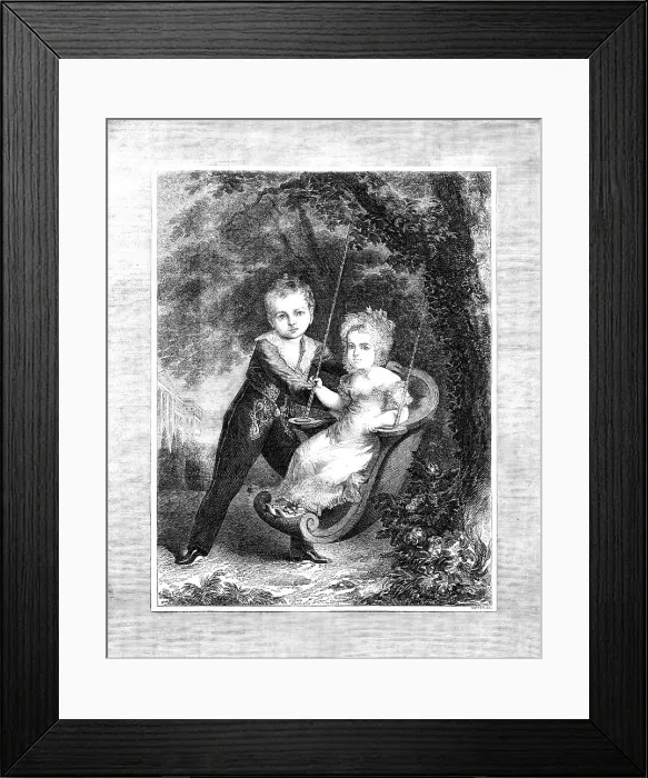 Framed Print : The Emperor Alexander II. And his Sister Marie-Nicolaewna, in their Childhood - from a print publi Creators: Smyth, George Dawe. The Emperor Alexander II Framed Print : The Emperor Alexander II. And his Sister Marie-Nicolaewna, in their Childhood - from a print publi Creators: Smyth, George Dawe. The Emperor Alexander II