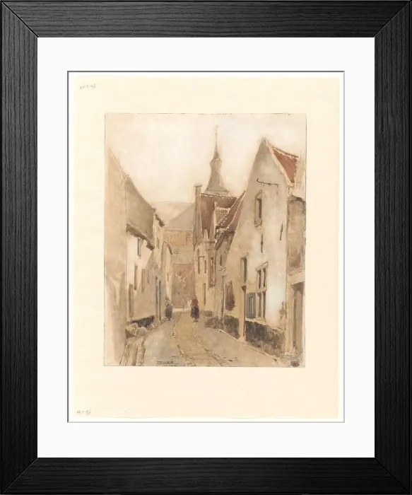 Framed Print : View from the Ridderstraat in the Kerksteeg, Hattem, 1861. Creator: Johannes Bosboom Framed Print : View from the Ridderstraat in the Kerksteeg, Hattem, 1861. Creator: Johannes Bosboom