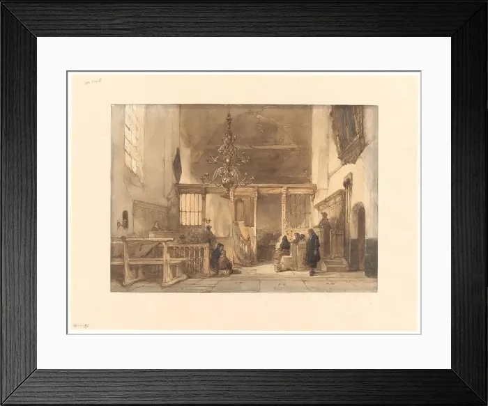 Framed Print : Interior of a church in Utrecht, 1827-1891. Creator: Johannes Bosboom Framed Print : Interior of a church in Utrecht, 1827-1891. Creator: Johannes Bosboom