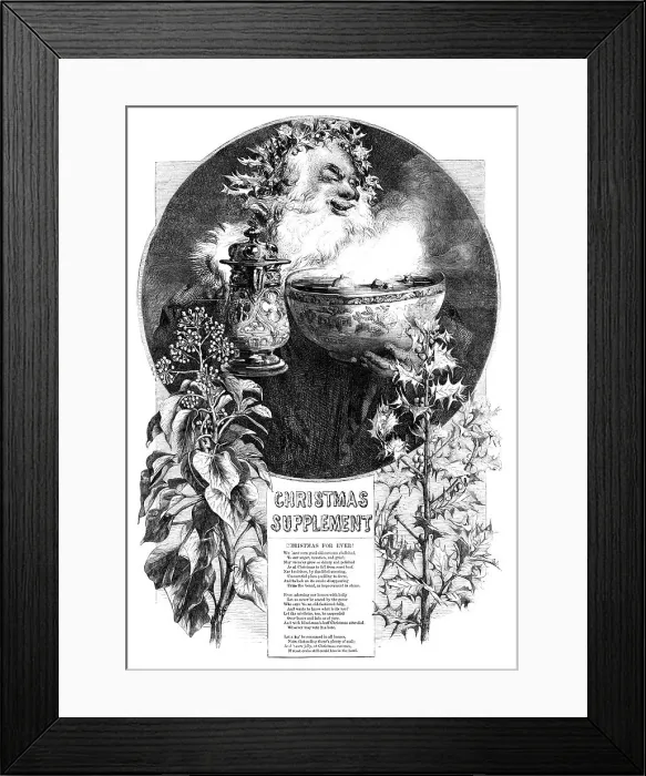 Framed Print : Christmas Supplement - Christmas For Ever!, 1857. Creator: Unknown Framed Print : Christmas Supplement - Christmas For Ever!, 1857. Creator: Unknown