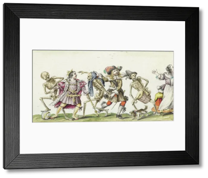 Framed Print : Dance of Death, 1660-c.1687. Creator: Gesina ter Borch Framed Print : Dance of Death, 1660-c.1687. Creator: Gesina ter Borch