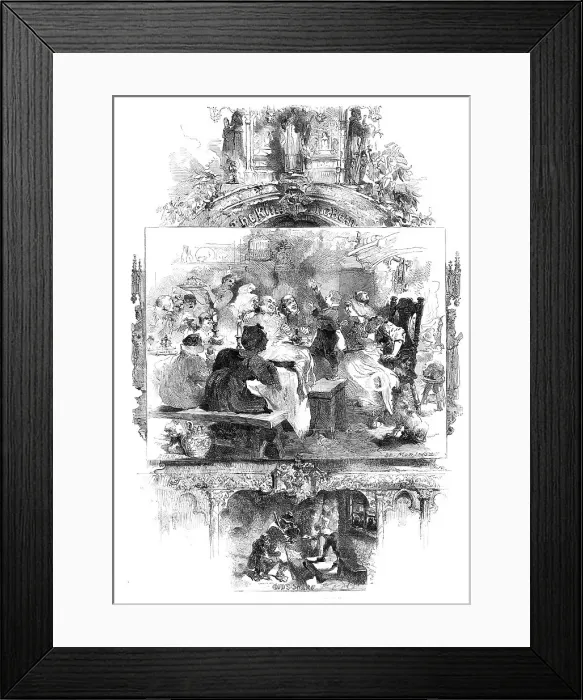 Framed Print : The King of the Bean - drawn by Edmond Morin, 1857. Creator: Unknown
