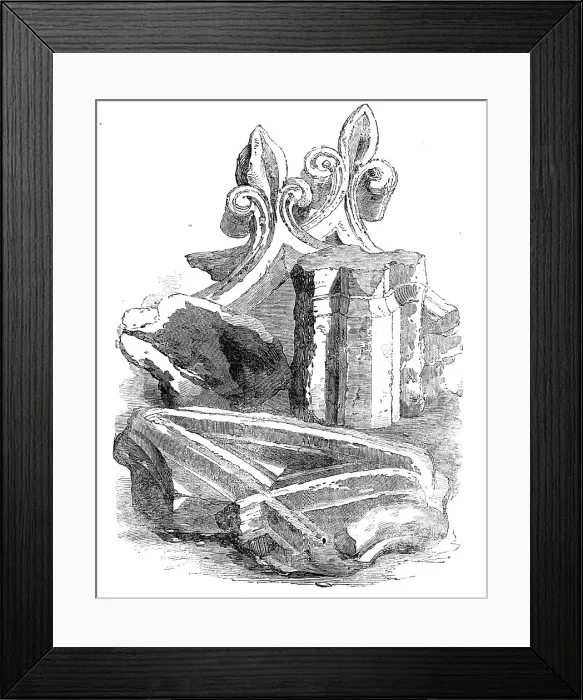 Framed Print : Fragments of the Black Friars Monastery, preserved at the office of The Times, 1856. Creator: Unknown. Fragments of the Black Friars Monastery, preserved at the office of The Times, 1856. Creator: Unknown Framed Print : Fragments of the Black Friars Monastery, preserved at the office of The Times, 1856. Creator: Unknown. Fragments of the Black Friars Monastery, preserved at the office of The Times, 1856. Creator: Unknown