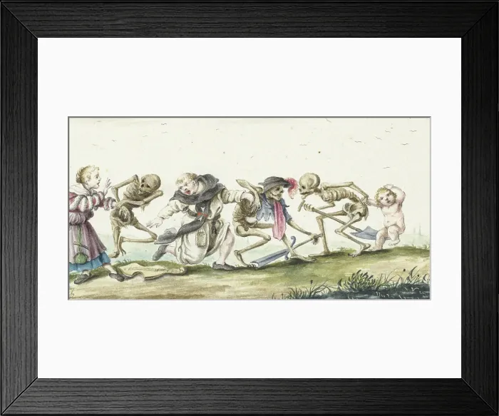 Framed Print : Dance of Death, 1660-c.1687. Creator: Gesina ter Borch Framed Print : Dance of Death, 1660-c.1687. Creator: Gesina ter Borch