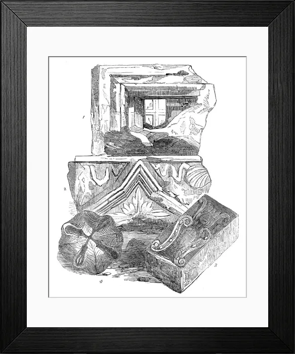 Framed Print : Fragments of St. John's-Gate, Clerkenwell, 1856. Creator: Unknown Framed Print : Fragments of St. John's-Gate, Clerkenwell, 1856. Creator: Unknown
