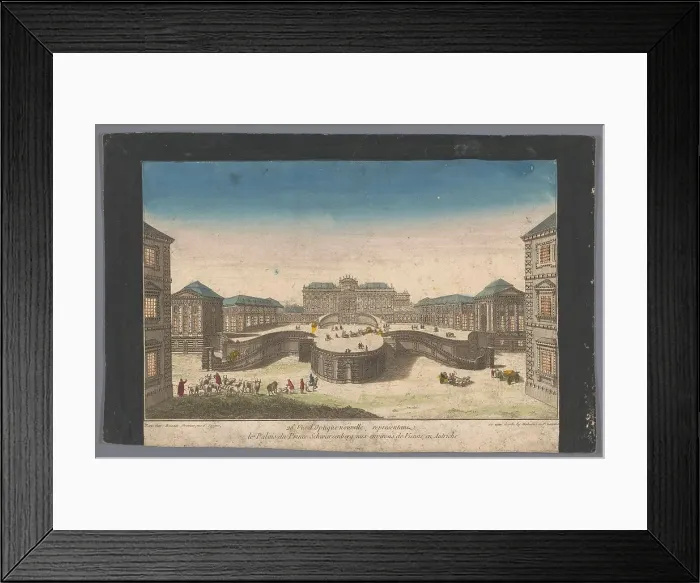 Framed Print : View of the Palais Schwarzenberg in the vicinity of the city of Vienna, 1700-1799. Creator: Anon Framed Print : View of the Palais Schwarzenberg in the vicinity of the city of Vienna, 1700-1799. Creator: Anon