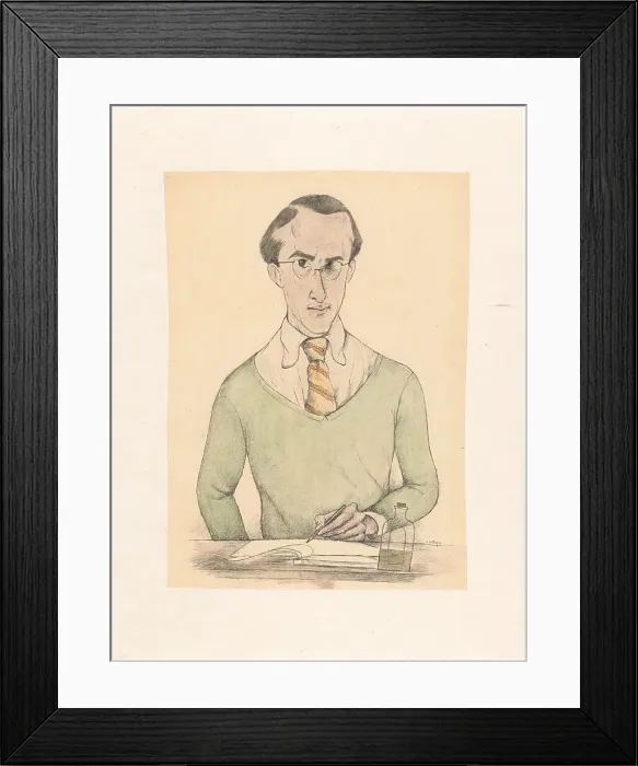Framed Print : Self-portrait, 1941. Creator: Henk Hartog Framed Print : Self-portrait, 1941. Creator: Henk Hartog