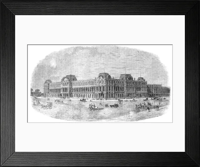 Framed Print : Seventh Prize Design for the War and Foreign Offices (John Dwyer, Architect): Premium, £100, 1857. Creator: Unknown Framed Print : Seventh Prize Design for the War and Foreign Offices (John Dwyer, Architect): Premium, £100, 1857. Creator: Unknown