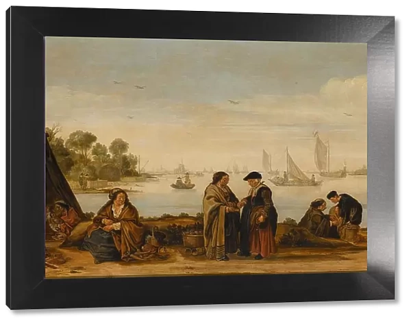 River landscape with Women Fortune-Telling, c.1625-c.1630. Creator: Arent Arentsz