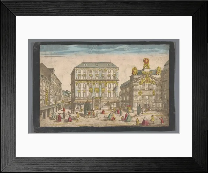 Framed Print : View of the Palais Visendic and the Academy of Painting and Sculpture in Vienna, 1700-1799. Creator: Anon Framed Print : View of the Palais Visendic and the Academy of Painting and Sculpture in Vienna, 1700-1799. Creator: Anon