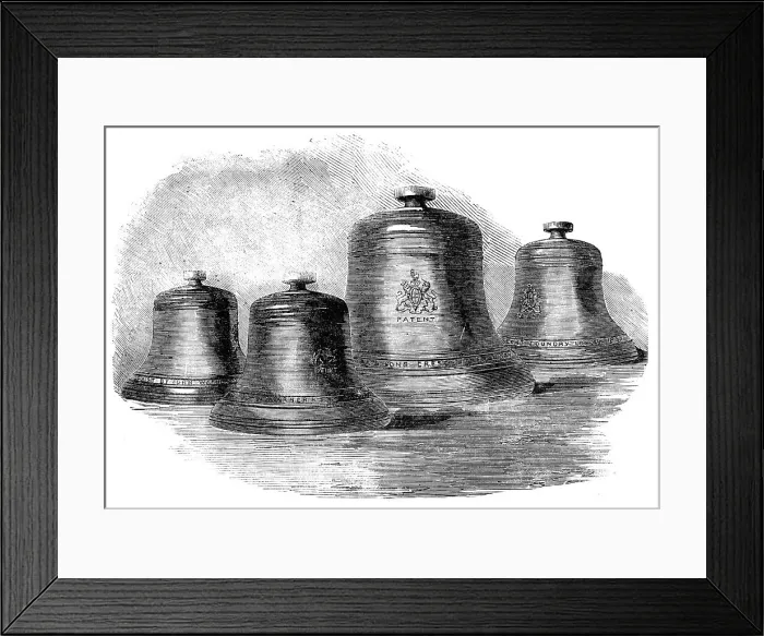 Framed Print : The Quarter-Bells for the Great Clock at Westminster, 1857. Creator: Unknown Framed Print : The Quarter-Bells for the Great Clock at Westminster, 1857. Creator: Unknown