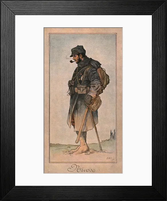 Framed Print : L'Officier du premier hiver (1914 - 1915), 1915. Creator: Jean Droit Framed Print : L'Officier du premier hiver (1914 - 1915), 1915. Creator: Jean Droit
