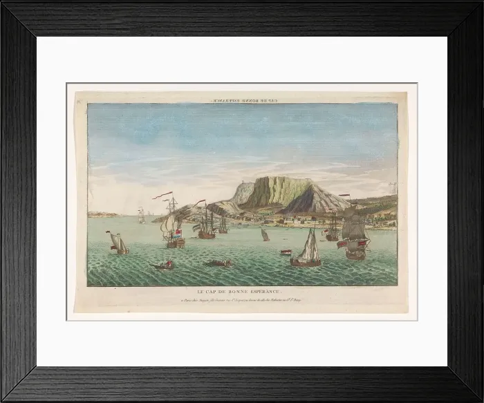 Framed Print : View of the Cape of Good Hope in South Africa, 1735-1805. Creator: Anon Framed Print : View of the Cape of Good Hope in South Africa, 1735-1805. Creator: Anon