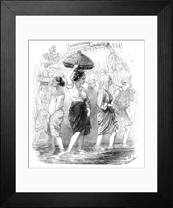 Framed Print : The Rainy Season, Manilla, 1857. Creator: C. W Framed Print : The Rainy Season, Manilla, 1857. Creator: C. W