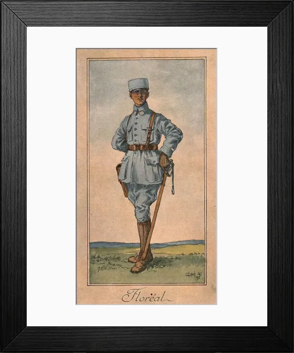 Framed Print : L'Officier du second ete (juin 1915), 1915. Creator: Jean Droit Framed Print : L'Officier du second ete (juin 1915), 1915. Creator: Jean Droit