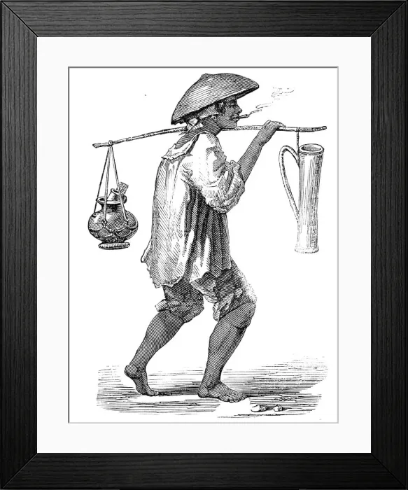 Framed Print : Milkman of Manilla, 1857. Creator: Unknown Framed Print : Milkman of Manilla, 1857. Creator: Unknown