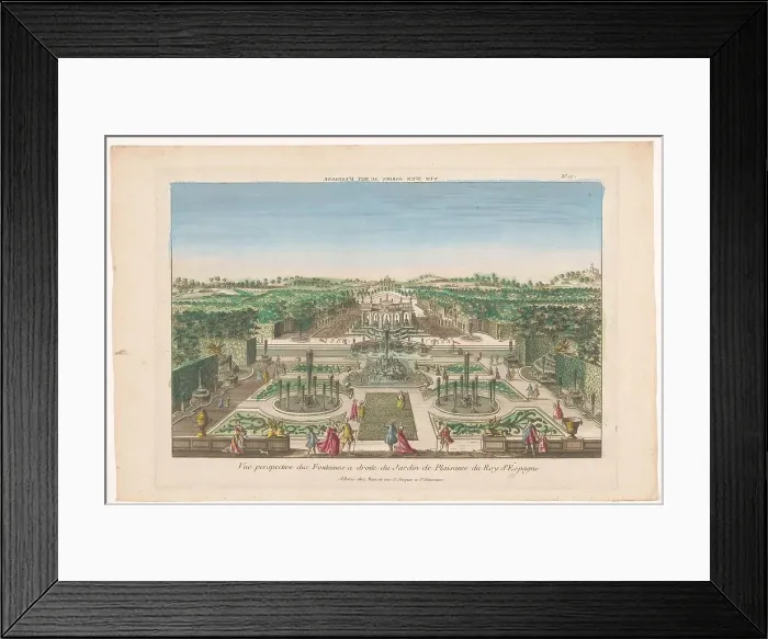 Framed Print : View of the fountains of a garden of the king of Spain, 1700-1799. Creator: Anon Framed Print : View of the fountains of a garden of the king of Spain, 1700-1799. Creator: Anon