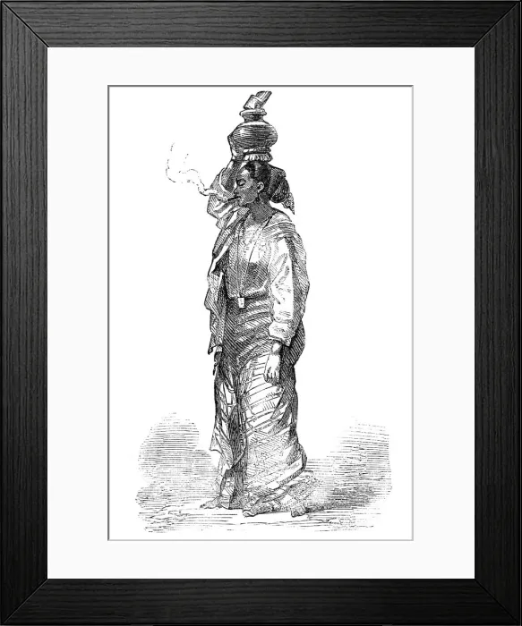 Framed Print : Manilla Milkwoman, 1857. Creator: Unknown Framed Print : Manilla Milkwoman, 1857. Creator: Unknown