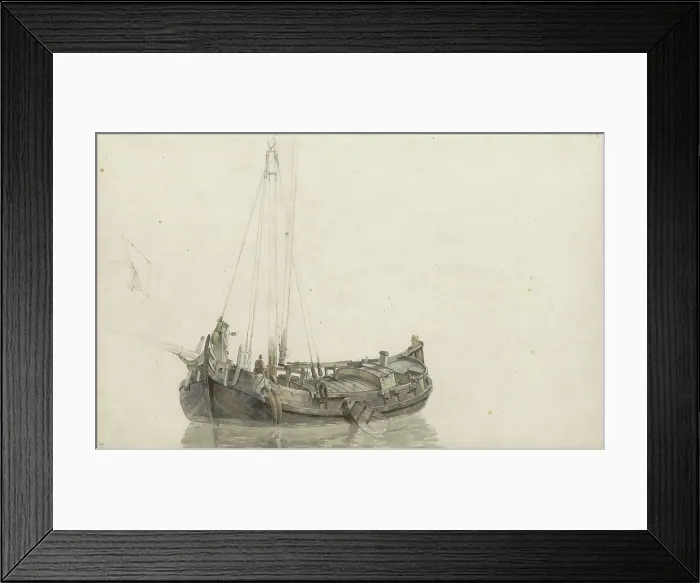 Framed Print : Zeeland sailing boat, 1797-1838. Creator: Johannes Christiaan Schotel Framed Print : Zeeland sailing boat, 1797-1838. Creator: Johannes Christiaan Schotel