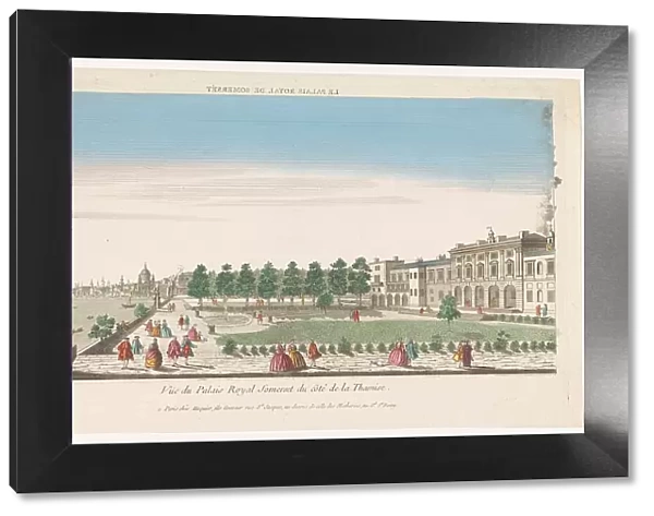 View of Somerset House on the River Thames in London, 1735-1805. Creator: Unknown
