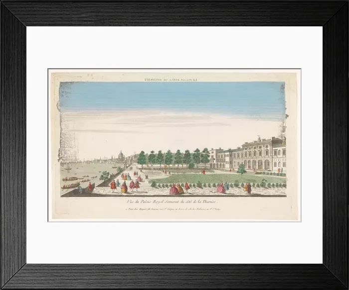 Framed Print : View of Somerset House on the River Thames in London, 1735-1805. Creator: Unknown Framed Print : View of Somerset House on the River Thames in London, 1735-1805. Creator: Unknown
