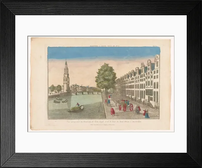 Framed Print : View of Montelbaan tower and interior of Amsterdam, 1700-1799. Creator: Anon Framed Print : View of Montelbaan tower and interior of Amsterdam, 1700-1799. Creator: Anon