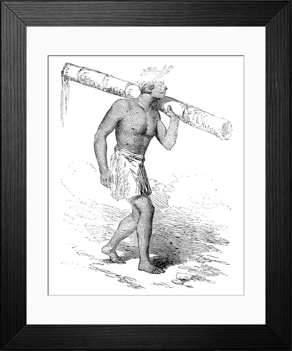 Framed Print : Manilla Water-Carrier, 1857. Creator: Unknown Framed Print : Manilla Water-Carrier, 1857. Creator: Unknown