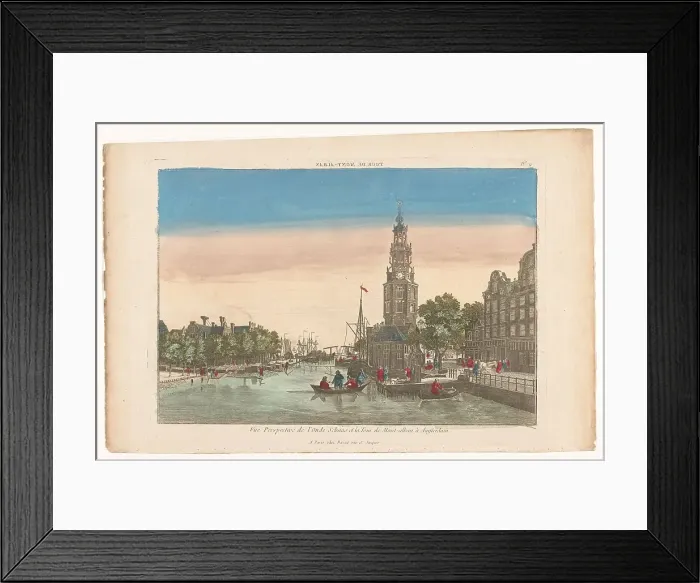 Framed Print : View of Montelbaan tower and the Oudeschans in Amsterdam, 1700-1799. Creator: Anon Framed Print : View of Montelbaan tower and the Oudeschans in Amsterdam, 1700-1799. Creator: Anon