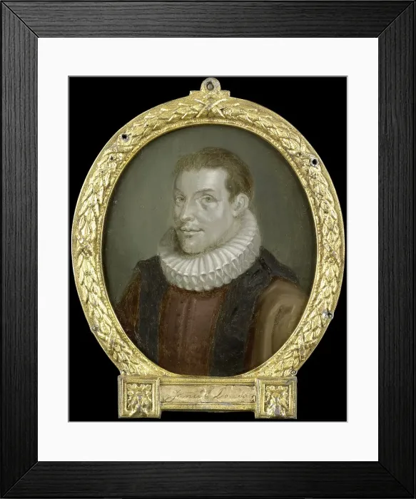 Framed Print : Portrait of Johan van der Does the Younger, Librarian in Leiden, 1700-1732. Creator: Arnoud van Halen Framed Print : Portrait of Johan van der Does the Younger, Librarian in Leiden, 1700-1732. Creator: Arnoud van Halen