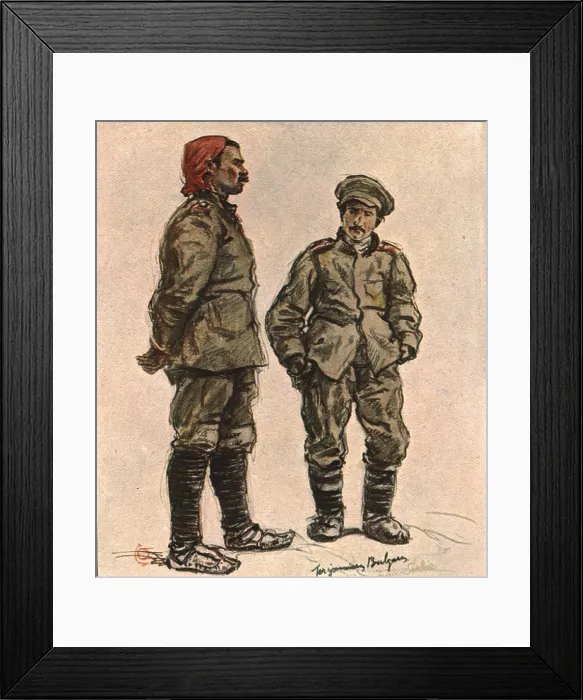 Framed Print : En Macedoine; Prisonniers bulgares, 1916. Creator: Almery Lobel Riche Framed Print : En Macedoine; Prisonniers bulgares, 1916. Creator: Almery Lobel Riche