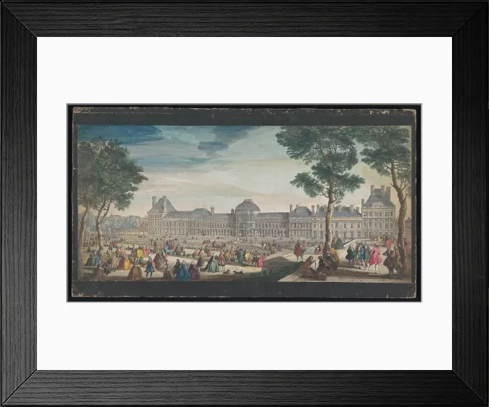 Framed Print : View of the Palais des Tuileries in Paris seen from the Jardin des Tuileries, c.1691-after 1753. Creator: Jacques Rigaud Framed Print : View of the Palais des Tuileries in Paris seen from the Jardin des Tuileries, c.1691-after 1753. Creator: Jacques Rigaud