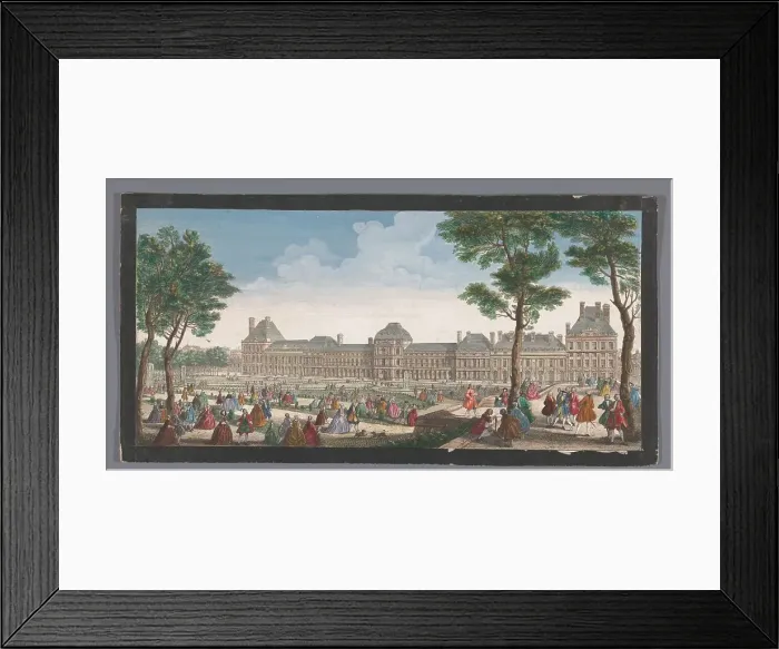 Framed Print : View of the Palais des Tuileries in Paris seen from the Jardin des Tuileries, c.1691-after 1753. Creator: Jacques Rigaud Framed Print : View of the Palais des Tuileries in Paris seen from the Jardin des Tuileries, c.1691-after 1753. Creator: Jacques Rigaud