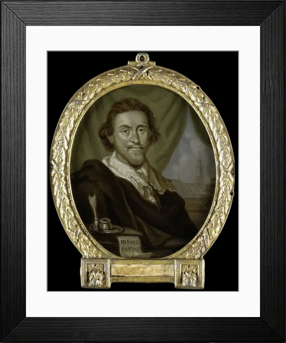 Framed Print : Portrait of Adriaen Pietersz van de Venne, Painter and Poet, 1700-1732. Creator: Arnoud van Halen Framed Print : Portrait of Adriaen Pietersz van de Venne, Painter and Poet, 1700-1732. Creator: Arnoud van Halen