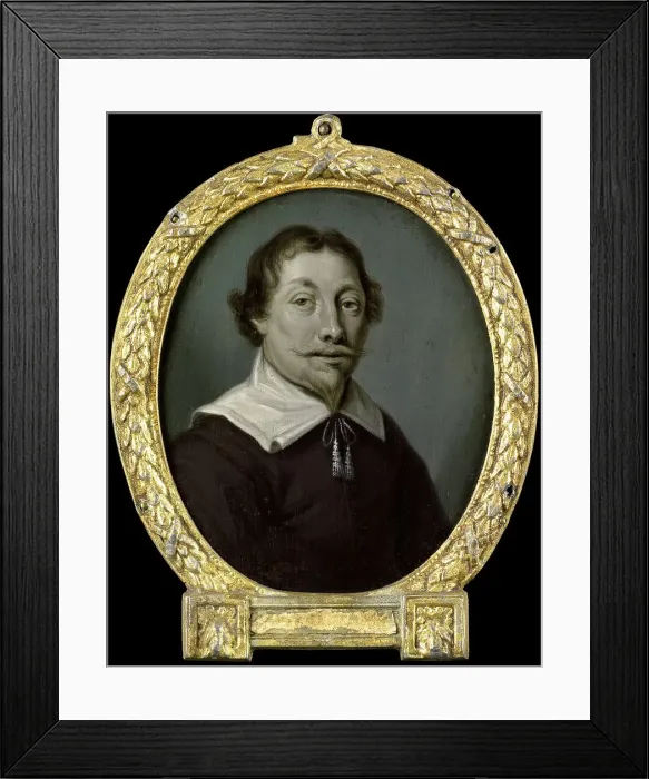 Framed Print : Portrait of Jan van der Veen, Pharmacist and Poet in Deventer, 1700-1732. Creator: Arnoud van Halen Framed Print : Portrait of Jan van der Veen, Pharmacist and Poet in Deventer, 1700-1732. Creator: Arnoud van Halen