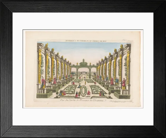 Framed Print : View of the garden of Axarienne castle in Saint Petersburg, 1700-1799. Creator: Anon Framed Print : View of the garden of Axarienne castle in Saint Petersburg, 1700-1799. Creator: Anon
