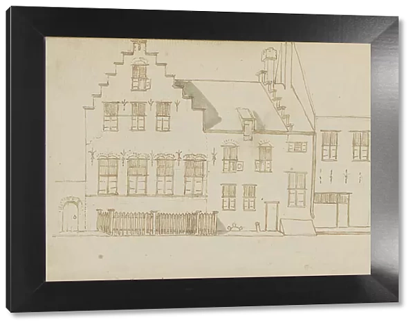 House with a stepped gable c.1783-c.1797. Creator: Johannes Huibert Prins
